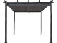 HABITAT ET JARDIN - Pergola en aluminium avec toit rétractable - 3 x 3 m - Gris - vignette