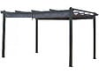 HABITAT ET JARDIN - Pergola en aluminium avec toit rétractable - 3 x 4 m - Gris anthracite - vignette