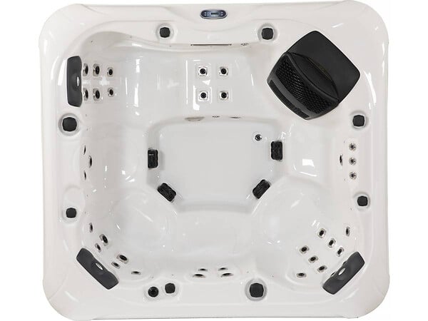 HABITAT ET JARDIN - Spa LED "Bora-Bora" - 6 places - Cuve blanche - système Balboa -  Enceintes bluetooth intégrées - large