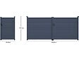 HABITAT ET JARDIN - Pack portail + portillon "Marc" - Gris - vignette