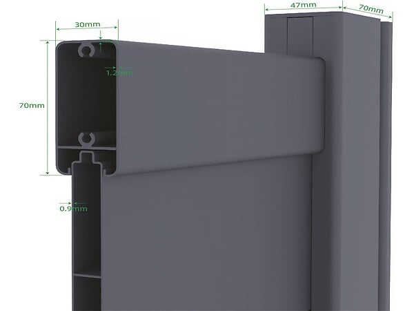 HABITAT ET JARDIN - Pack portail + portillon "Marc" - Gris - large