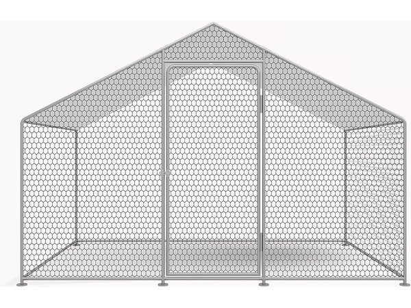 HABITAT ET JARDIN - Enclos à poules 6 m² parc grillagé 2 x 3 x 2 M acier galvanisé - large