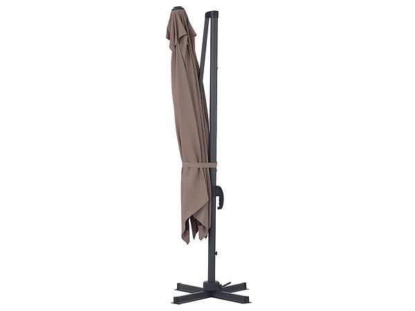 HABITAT ET JARDIN - Parasol déporté "Sun 3" - 3 x 3 m - Taupe - large