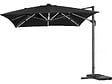 HABITAT ET JARDIN - Parasol jardin déporté led alu "Sun 3 Luxe" 3 x 3 m - Noir - vignette