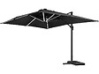 HABITAT ET JARDIN - Parasol jardin déporté led alu "Sun 3 Luxe" 3 x 3 m - Noir - vignette