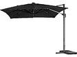 HABITAT ET JARDIN - Parasol jardin déporté led alu "Sun 3 Luxe" 3 x 3 m - Noir - vignette