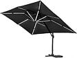 HABITAT ET JARDIN - Parasol jardin déporté led alu "Sun 3 Luxe" 3 x 3 m - Noir - vignette