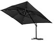 HABITAT ET JARDIN - Parasol jardin déporté led alu "Sun 3 Luxe" 3 x 3 m - Noir - vignette