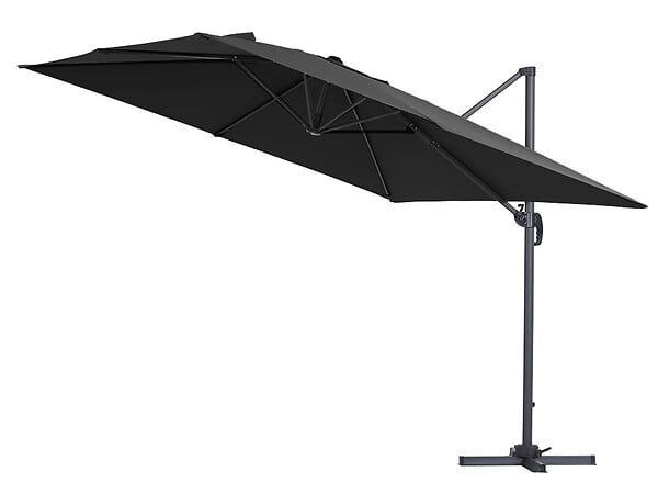 HABITAT ET JARDIN - Parasol jardin déporté alu "Sun 3" 3 x 3 m - Noir - large