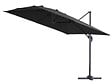 HABITAT ET JARDIN - Parasol jardin déporté alu "Sun 3" 3 x 3 m - Noir - vignette