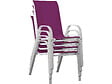 HABITAT ET JARDIN - Table et chaises de jardin en textilène "Cordoba" - Phoenix - 6 places - Fuschia - vignette