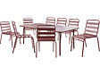 HABITAT ET JARDIN - Table et chaises de jardin en métal "Bilbao" - 8 places - Terracotta - vignette