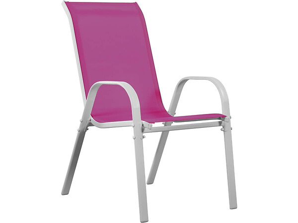 HABITAT ET JARDIN - Table et chaises de jardin en textilène "Cordoba XL 180" - Phoenix - 8 places - Fuschia - large