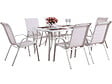 HABITAT ET JARDIN - Table et chaises de jardin en textilène "Cordoba" - Phoenix - 6 places - Ecru - vignette