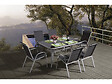 HABITAT ET JARDIN - Table et chaises de jardin en textilène "Cordoba" - Phoenix - 6 places - Gris foncé - vignette