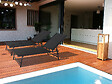 HABITAT ET JARDIN - Lot de 2 bains de soleil en métal "Sublima" - 180 x 54 x 104 cm - Noir - vignette