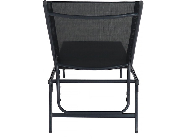 HABITAT ET JARDIN - Lot de 2 bains de soleil en métal "Sublima" - 180 x 54 x 104 cm - Noir - large