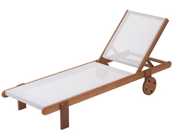 HABITAT ET JARDIN - Bain de soleil en bois exotique "Saïgon" - Maple - Ecru - large