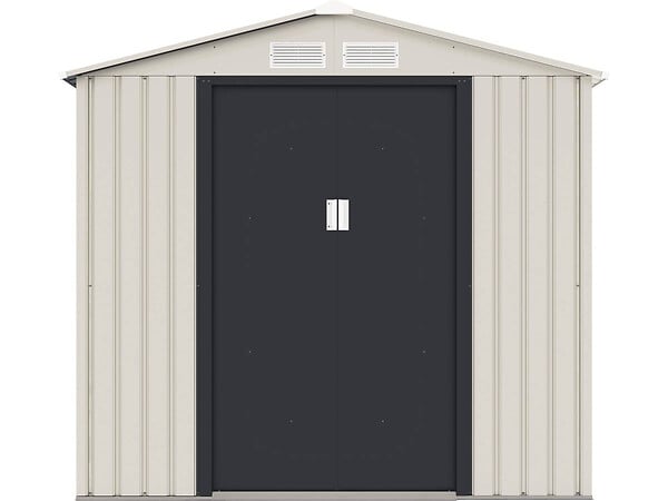 HABITAT ET JARDIN - Abri de jardin métal "Nebraska" - 4.07 m² - Beige/Gris anthracite - large