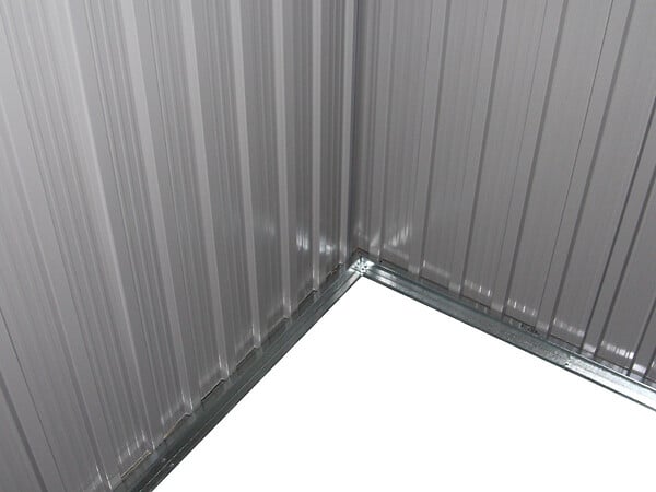 HABITAT ET JARDIN - Abri de jardin métal toit plat "Texas" - 4,72 m² - Gris - large