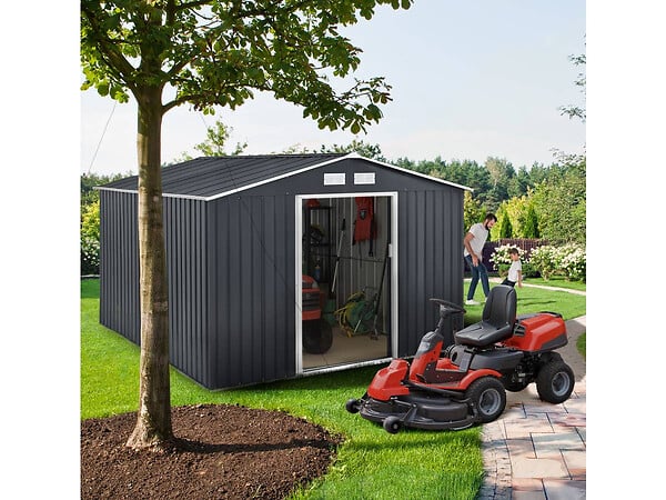 HABITAT ET JARDIN - Abri de jardin métal "Vegas" - 7,06 m² - Gris - large