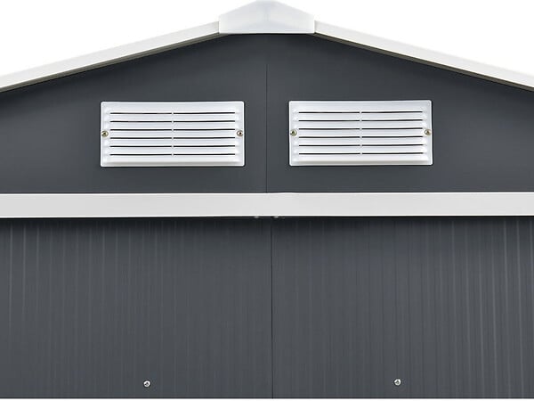 HABITAT ET JARDIN - Abri de jardin métal "Vegas" - 8,83 m² - Gris - large