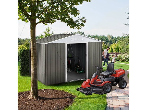 HABITAT ET JARDIN - Abri de jardin métal "Dallas" - 2.71 m² - Taupe - large