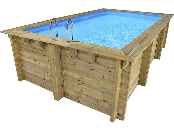 HABITAT ET JARDIN - Piscine bois rectangle " Aruba "- 5.00 x 3.00 x 1.24 m - large