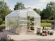 HABITAT ET JARDIN - Serre jardin polycarbonate 310 x 190 x 195 cm "Basilic" - 5,89 m² - Gris - vignette