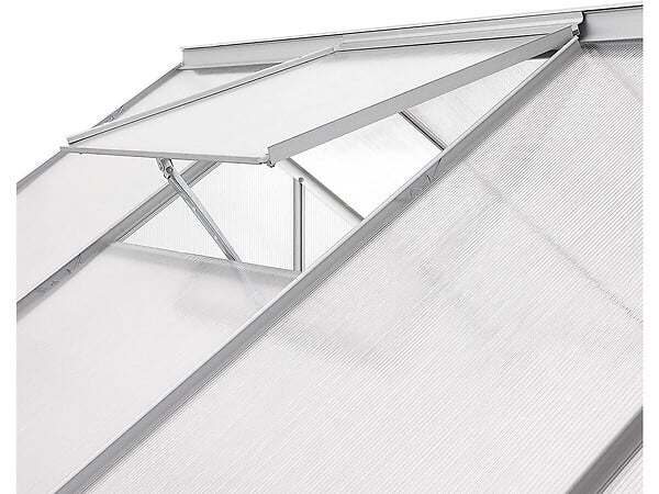 HABITAT ET JARDIN - Serre jardin polycarbonate 310 x 190 x 195 cm "Basilic" - 5,89 m² - Gris - large
