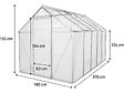 HABITAT ET JARDIN - Serre jardin polycarbonate 310 x 190 x 195 cm "Basilic" - 5,89 m² - Gris - vignette