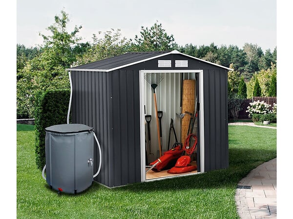 HABITAT ET JARDIN - Récupérateur d'eau souple en PVC 250 L - Gris - large
