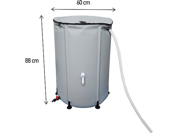 HABITAT ET JARDIN - Récupérateur d'eau souple en PVC 250 L - Gris - large
