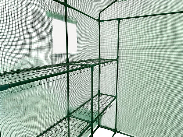 HABITAT ET JARDIN - Serre tomates de jardin avec étagères "Lys" - 2.04 m² - 130g - Vert - large