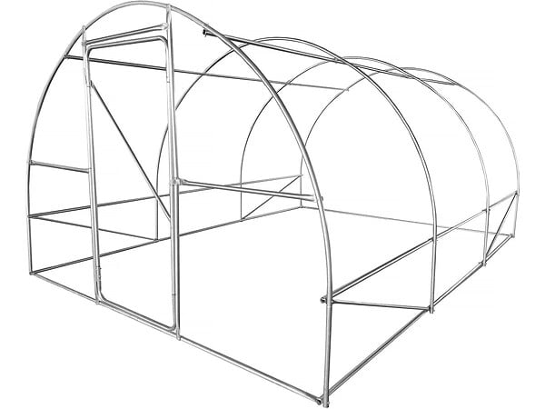 HABITAT ET JARDIN - Serre tunelle de jardin avec porte 4 x 3 m "Mimosa" - 12 m² - 180g - Blanc - large