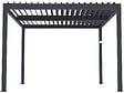 HABITAT ET JARDIN - Pergola bioclimatique motorisé avec led "Windsor" en aluminium 3 x 4 - Gris - vignette
