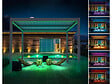HABITAT ET JARDIN - Pergola bioclimatique motorisé avec led "Windsor" en aluminium 3 x 4 - Gris - vignette
