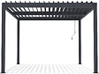 HABITAT ET JARDIN - Pergola bioclimatique avec led "Windsor premium" en aluminium 3 x 4 - Gris - vignette