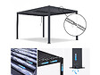 HABITAT ET JARDIN - Pergola bioclimatique en aluminium "Windsor" - 3 x 4 m - Anthracite - vignette