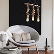 CONCEPT USINE - Suspension rustique filaire 3 lampes cordes et bois ZYA - vignette
