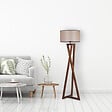 CONCEPT USINE - Lampadaire design bois et tissu CHLOE - vignette