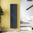 EMKE - EMKE Radiateur Chauffage Central Vertical 160 x 46 cm 1449W Double Panneau en Acier Anthracite – Radiateur Eau Chaude Mural Design - vignette