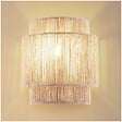 TECTAKE - Applique murale LIGNEA LUX en jute de style bohème 40W marron naturel - vignette