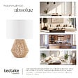 TECTAKE - Lampe de chevet LIGNEA LUX en jute au style bohème 60W marron naturel - vignette