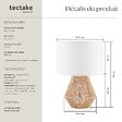 TECTAKE - Lampe de chevet LIGNEA LUX en jute au style bohème 60W marron naturel - vignette