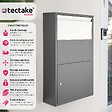 TECTAKE - Boîte à colis Fortress avec clapet de sécurité 44 x 22 x 82 cm gris anthracite - vignette