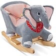 TECTAKE - Éléphant à bascule en peluche à partir de 12 mois gris - vignette