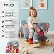 TECTAKE - Éléphant à bascule en peluche à partir de 12 mois gris - vignette
