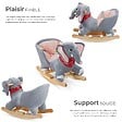 TECTAKE - Éléphant à bascule en peluche à partir de 12 mois gris - vignette