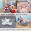 TECTAKE - Éléphant à bascule en peluche à partir de 12 mois gris - vignette